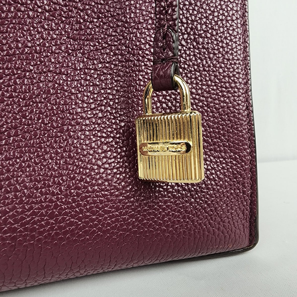 Michael Kors Mercer Mini Tote Purple Leather Purse