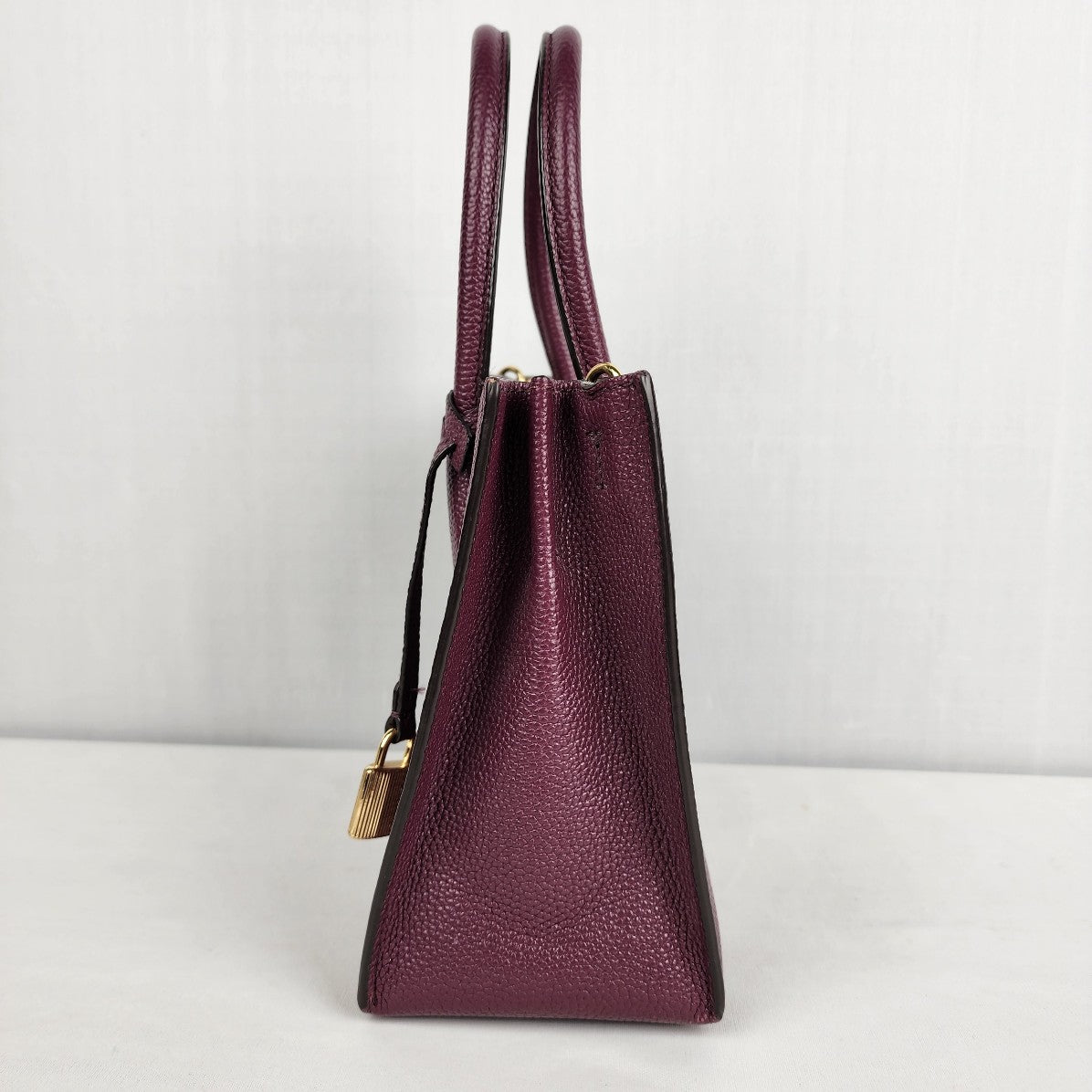 Michael Kors Mercer Mini Tote Purple Leather Purse