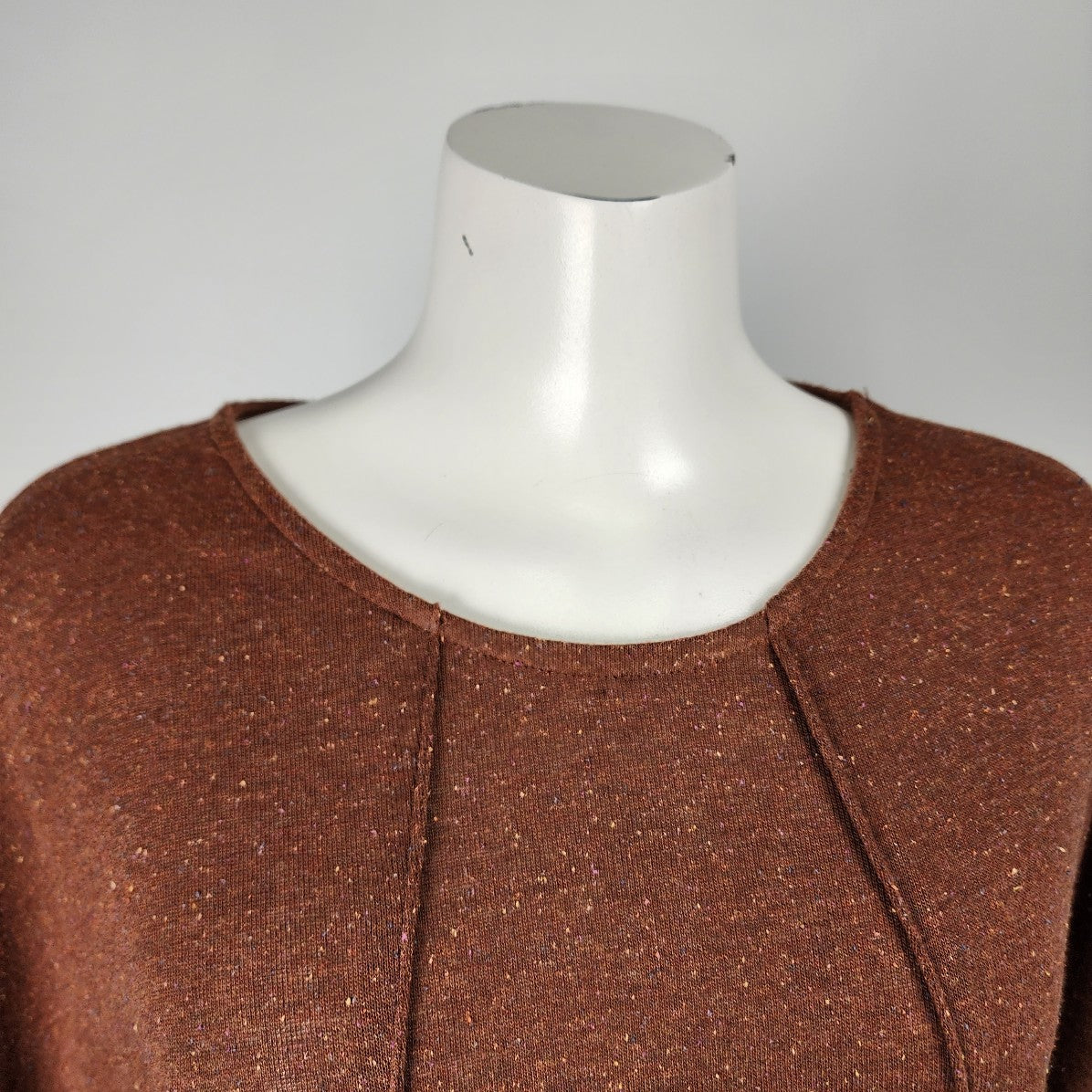 Eve Gravel Brown Long Sleeve Top Size M