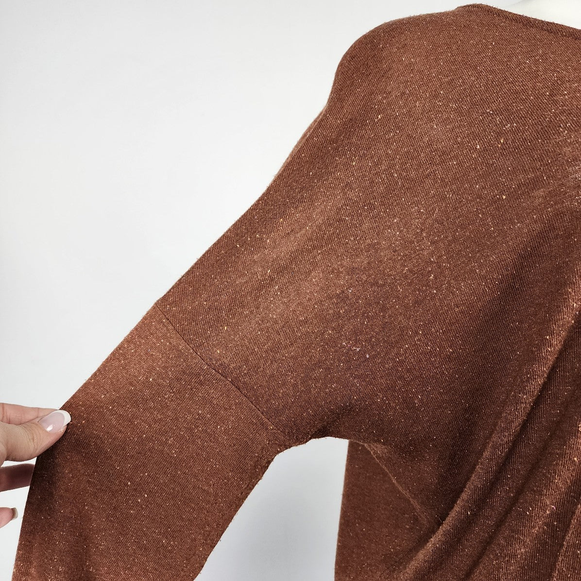 Eve Gravel Brown Long Sleeve Top Size M