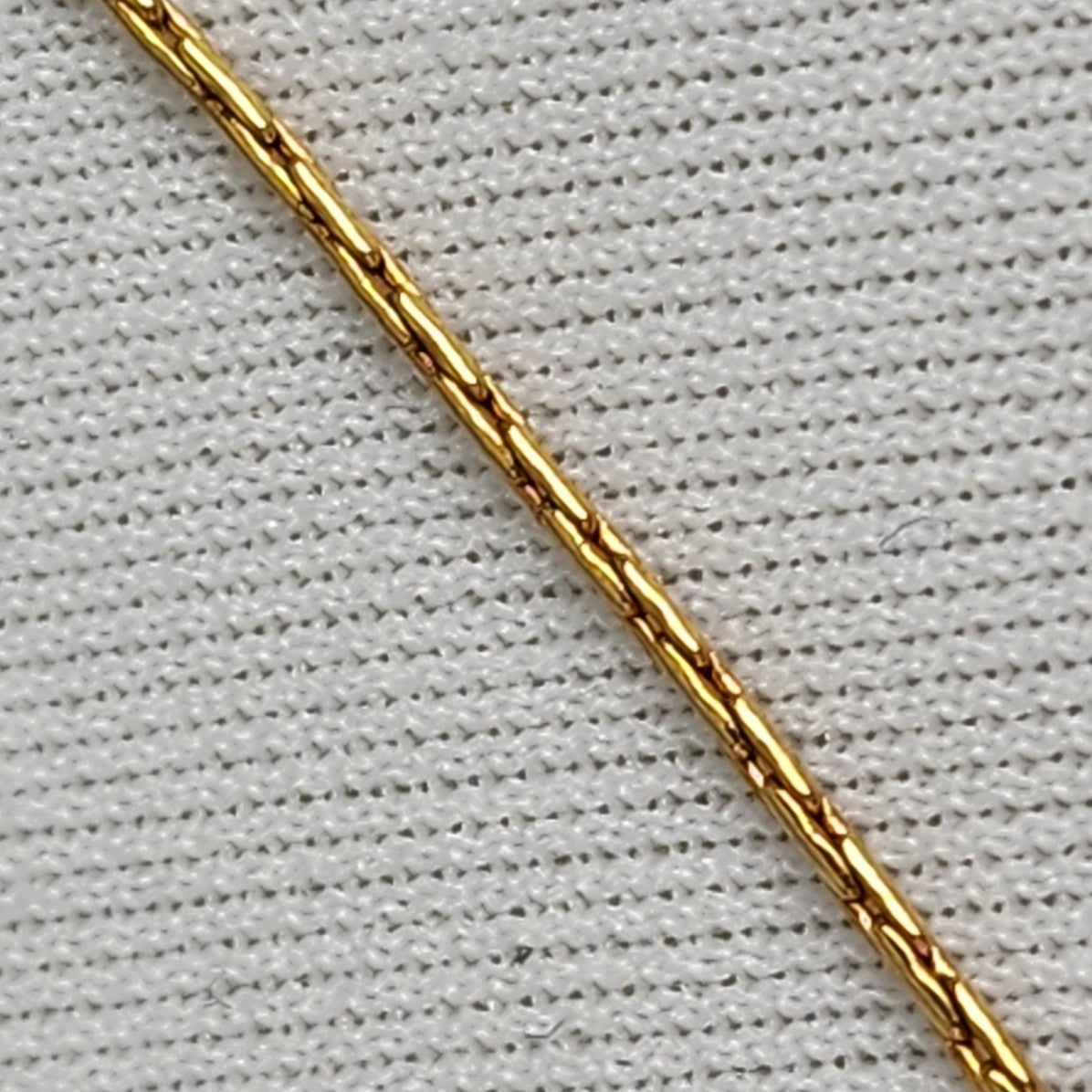 FAC Gold Tone Chain Clear Rhinestone Dainty Necklace