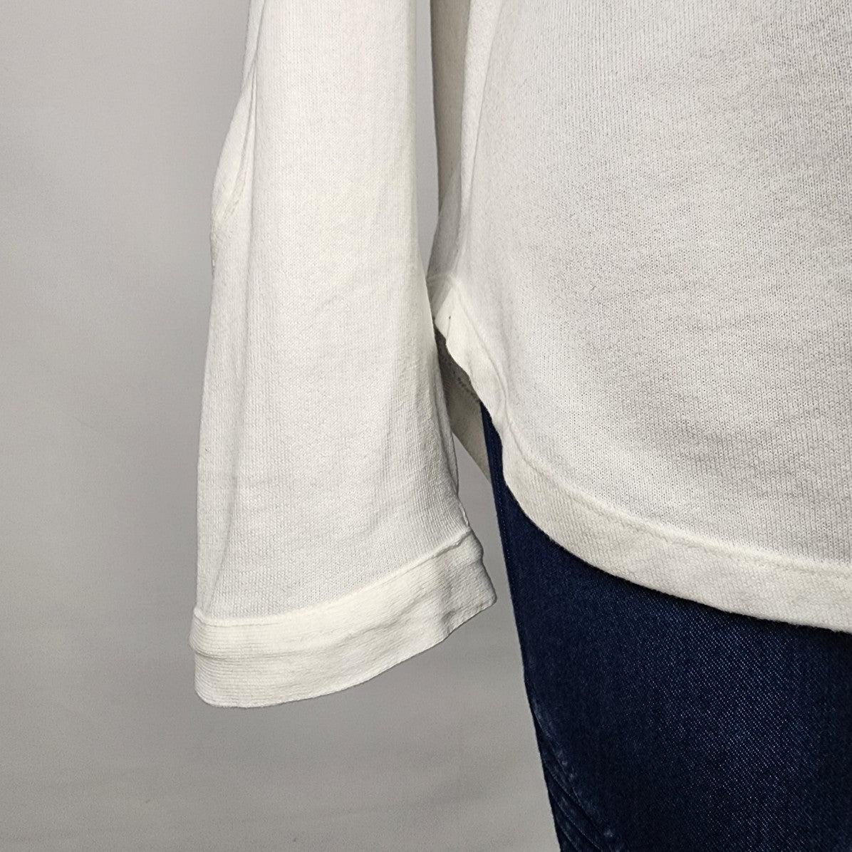 We the Free White & Yellow Cotton Long Sleeve Top Size S/M