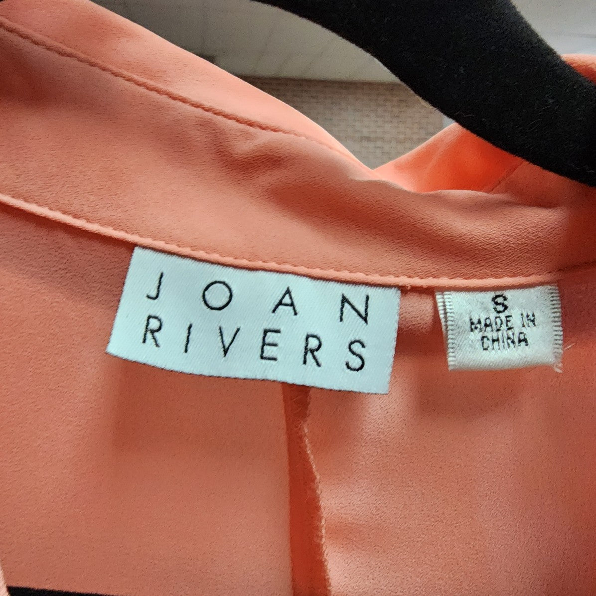 Joan Rivers Coral Long Sleeve Blouse Top Size S/M