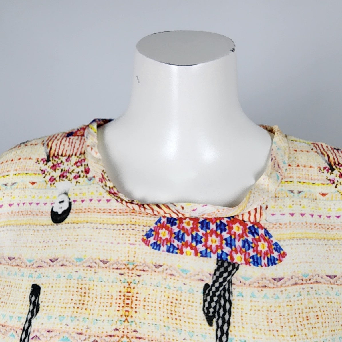 Paul & Joe Sister Yellow Vintage Print Mini Dress Size M