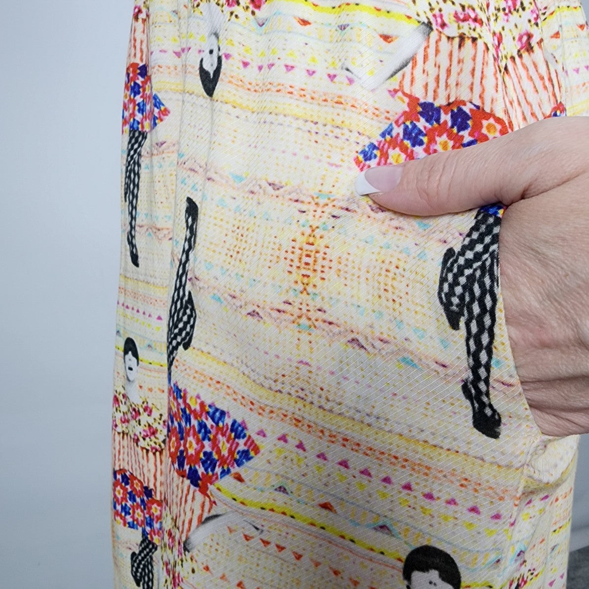 Paul & Joe Sister Yellow Vintage Print Mini Dress Size M