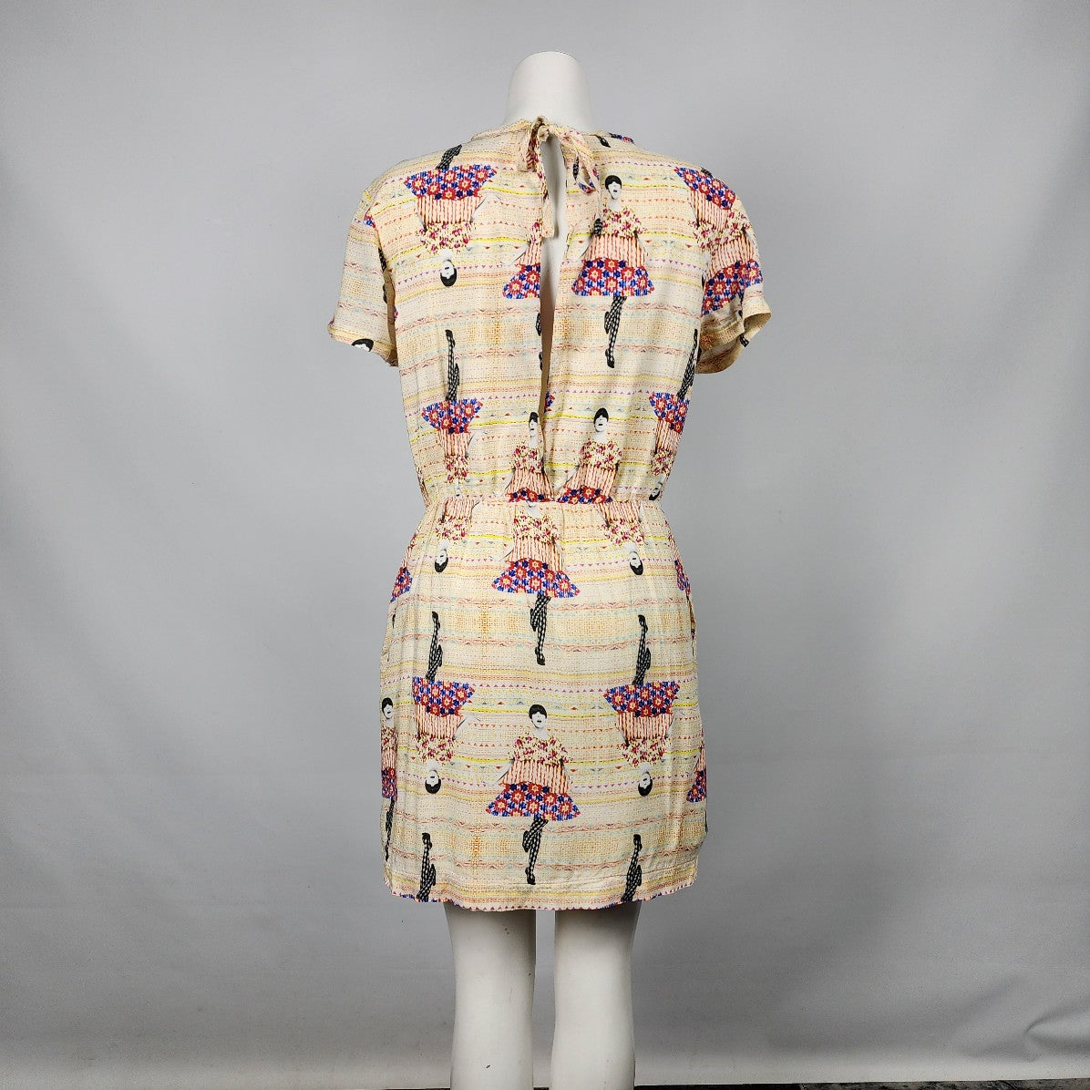 Paul & Joe Sister Yellow Vintage Print Mini Dress Size M