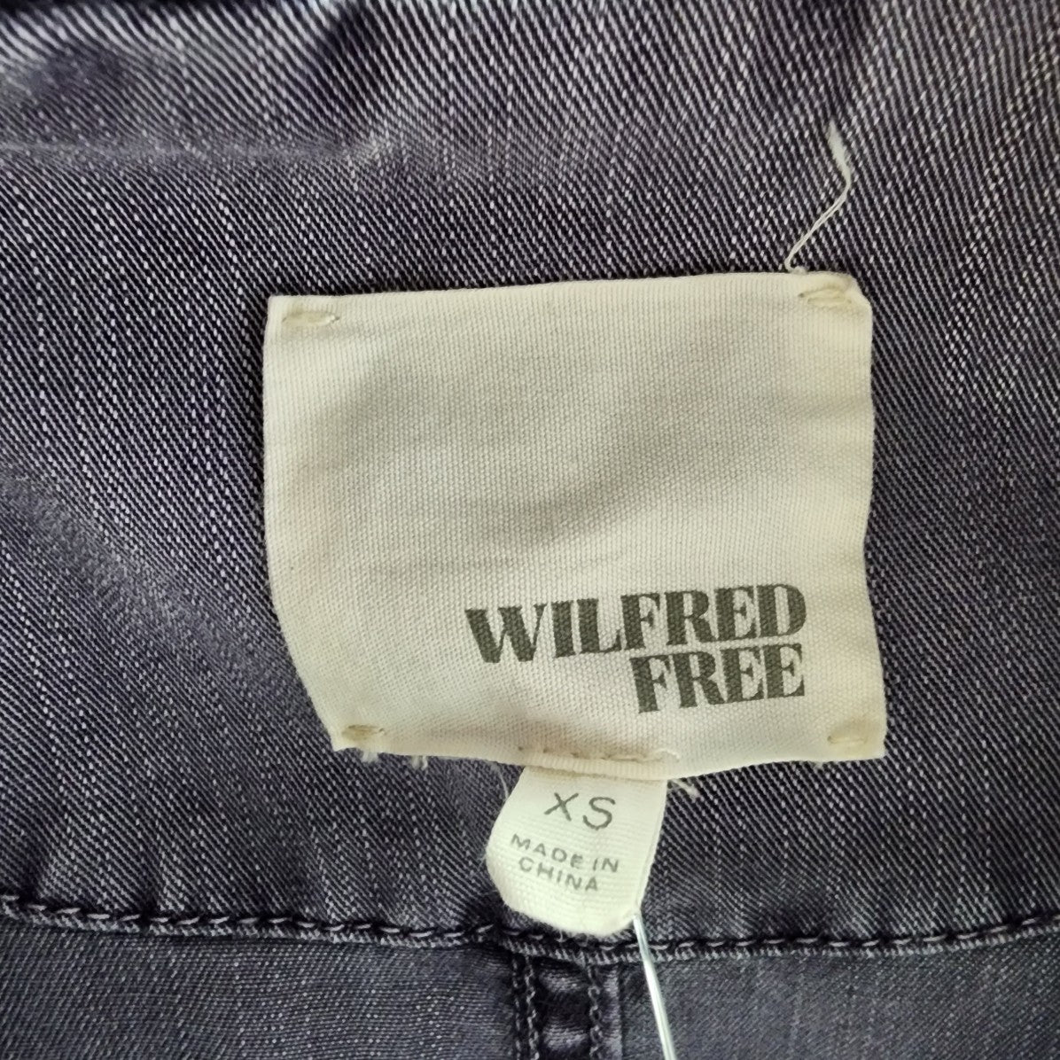 Wilfred Free Grey Cotton Long Sleeve Button Down Dress Size XS/S