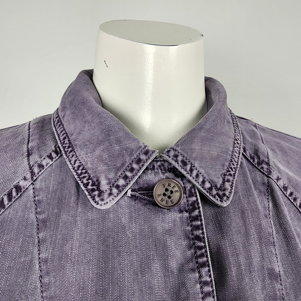 Wilfred Free Grey Cotton Long Sleeve Button Down Dress Size XS/S