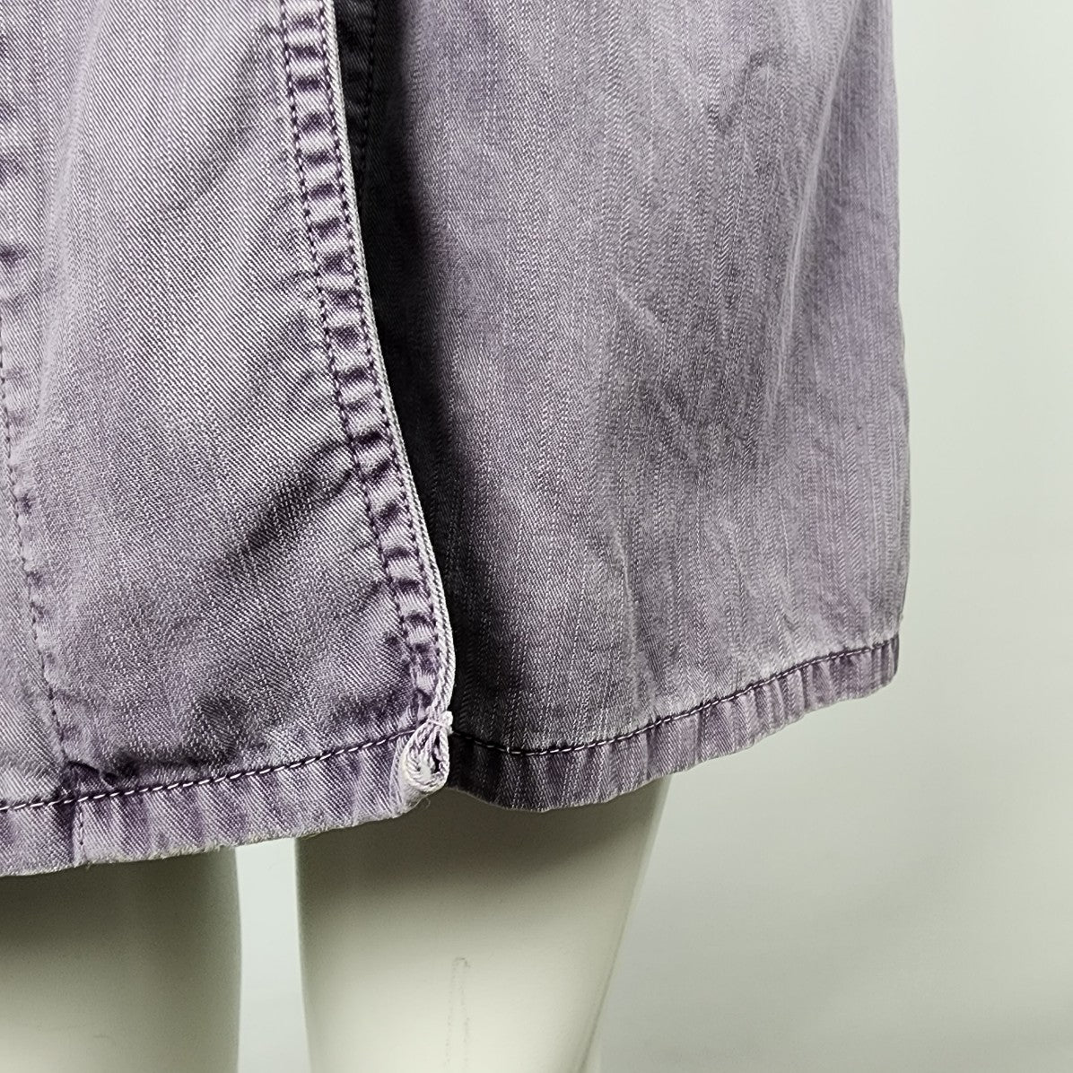 Wilfred Free Grey Cotton Long Sleeve Button Down Dress Size XS/S