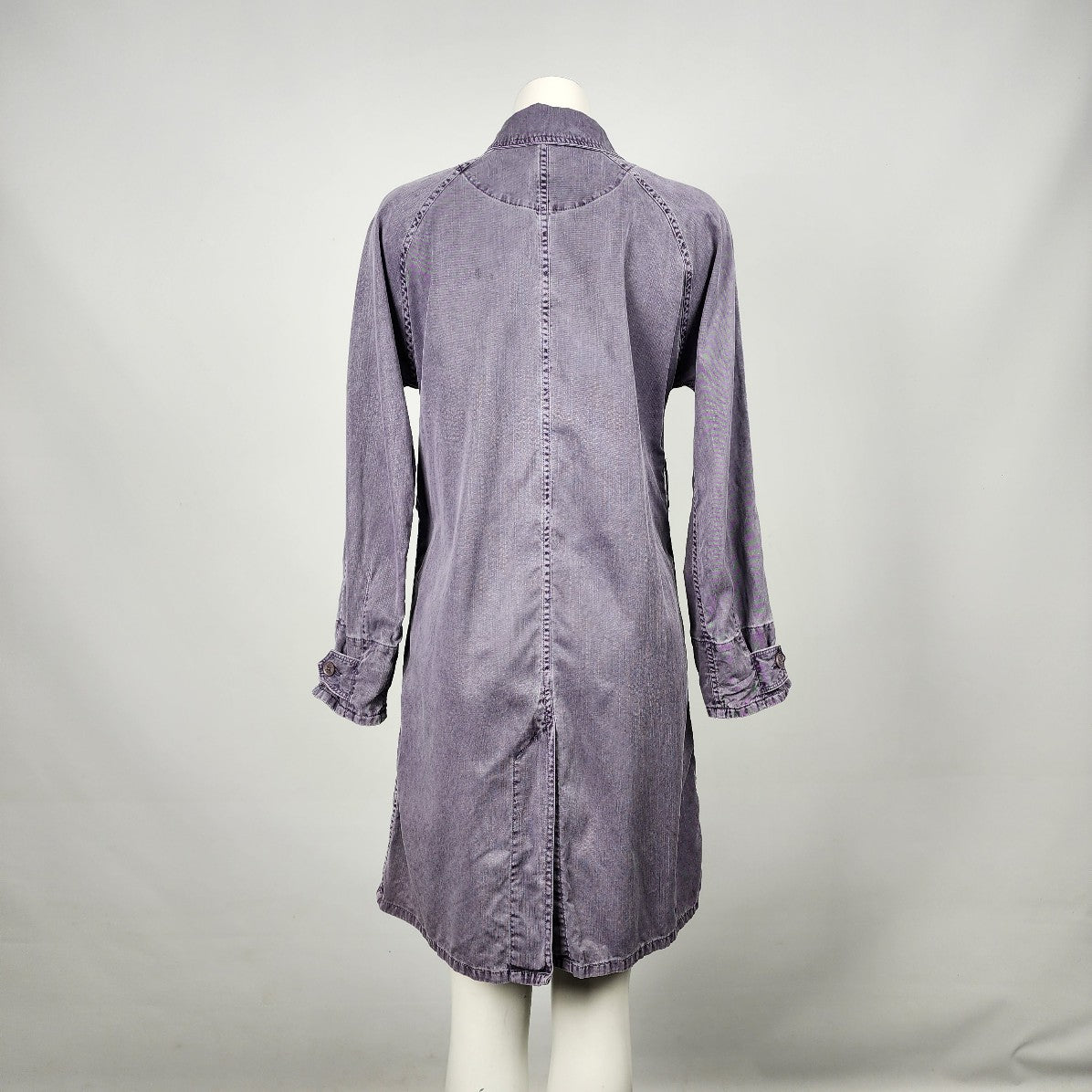 Wilfred Free Grey Cotton Long Sleeve Button Down Dress Size XS/S