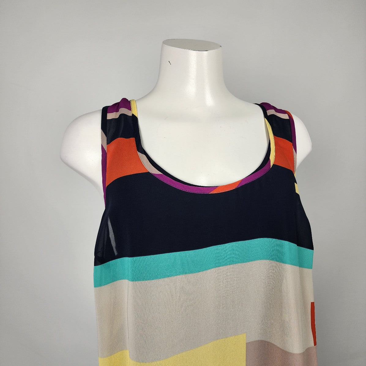 Guess Colorful Maxi Striped Sleeveless Dress Size L/XL