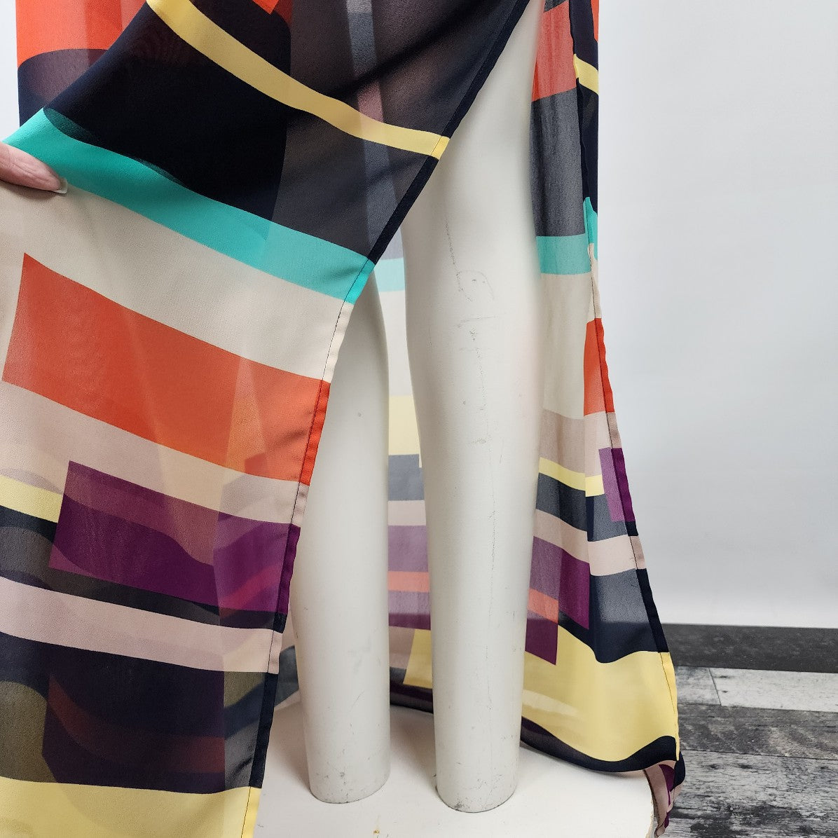 Guess Colorful Maxi Striped Sleeveless Dress Size L/XL
