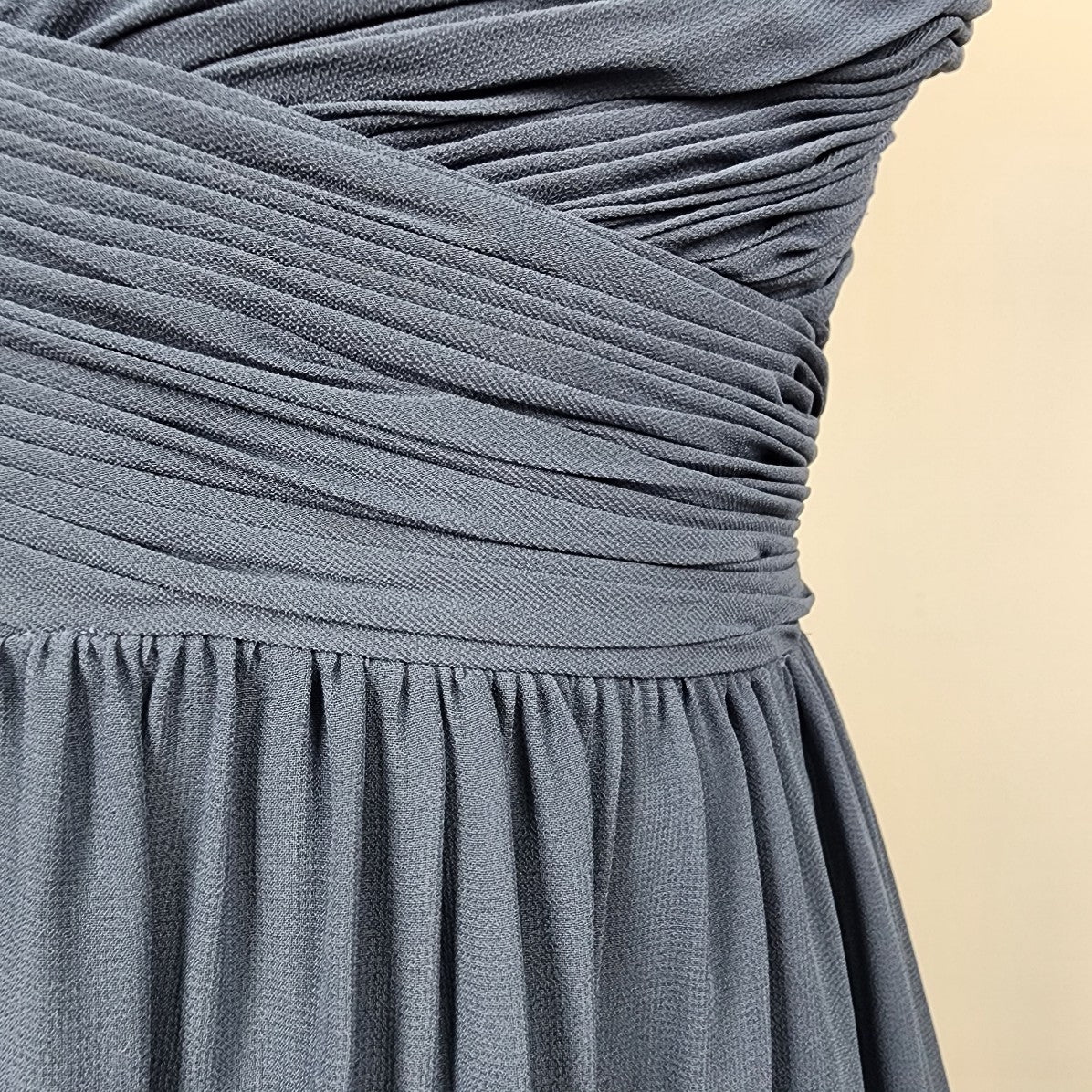 Revelry Blue Strapless Bridesmaid Event Gown Size S