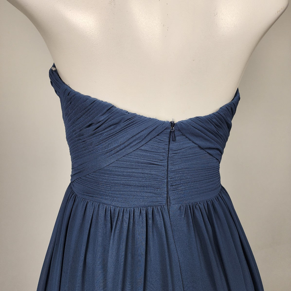 Revelry Blue Strapless Bridesmaid Event Gown Size S