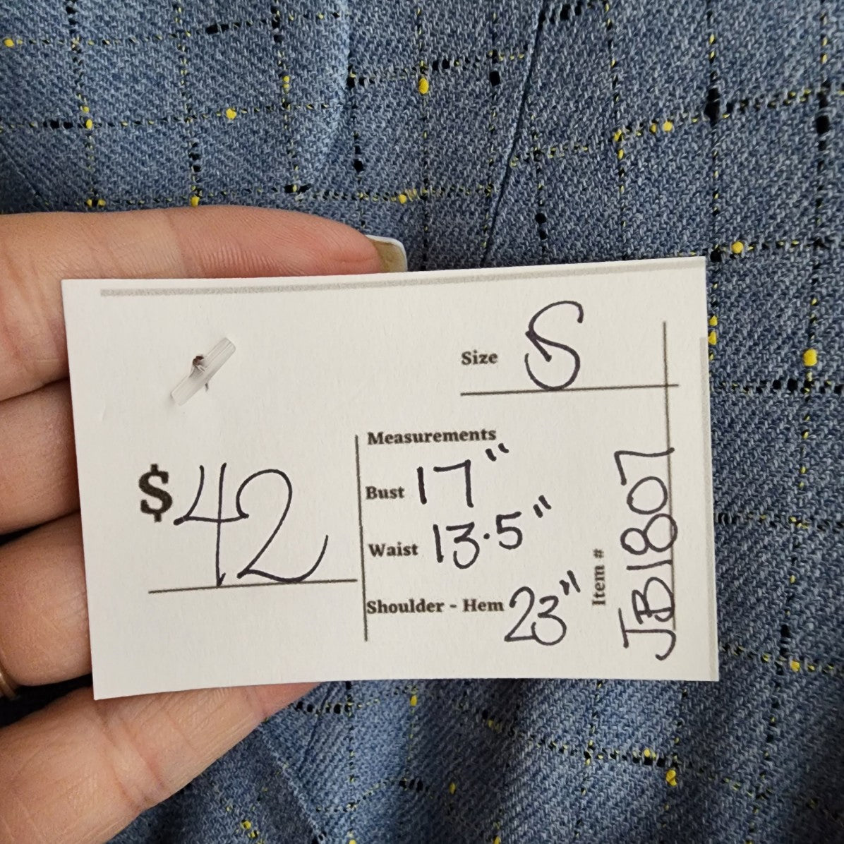 Vintage Irving Posluns Blue Button Up Blazer Jacket Size S