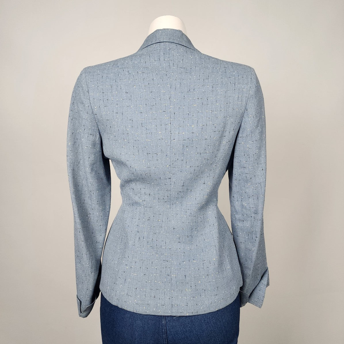 Vintage Irving Posluns Blue Button Up Blazer Jacket Size S