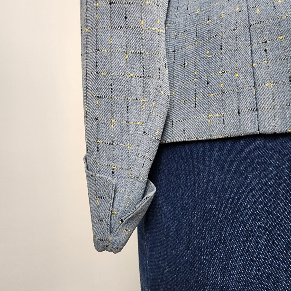 Vintage Irving Posluns Blue Button Up Blazer Jacket Size S