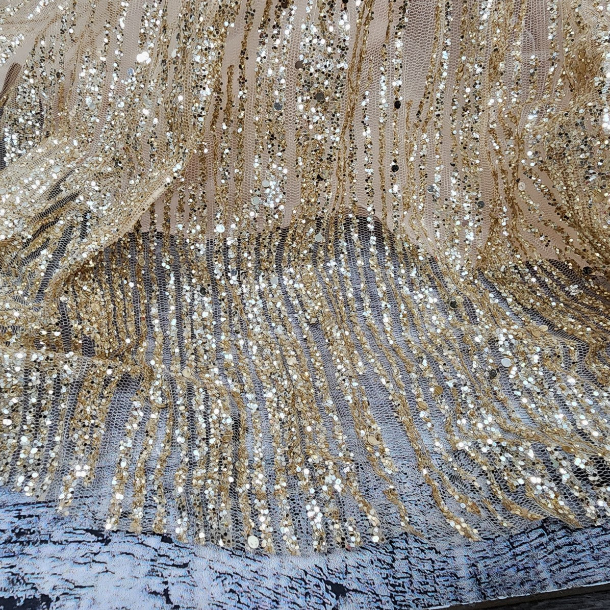 Mori Lee Gold Crystal Glitter Prom Grad Gown Size XS