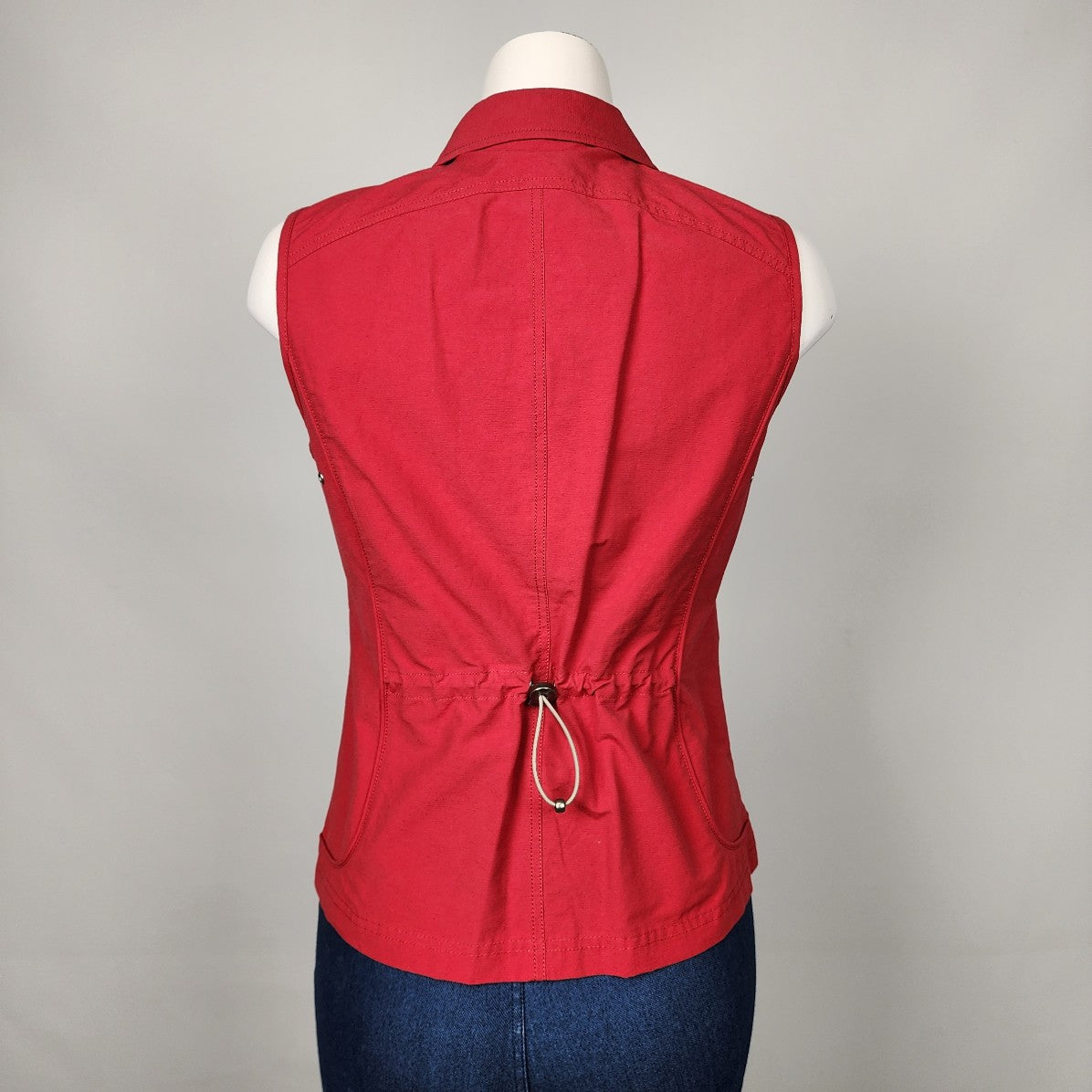 Eric Alexandre Red Cotton Blend Zip Up Vest Size S/M