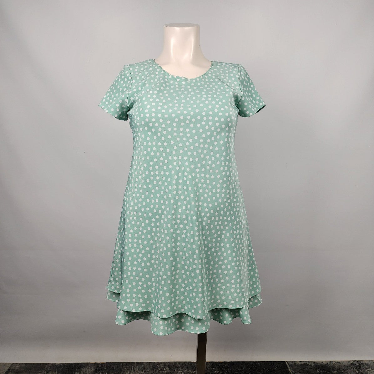 Hampton Dress Co. Mint Green Polka Dress Size 14