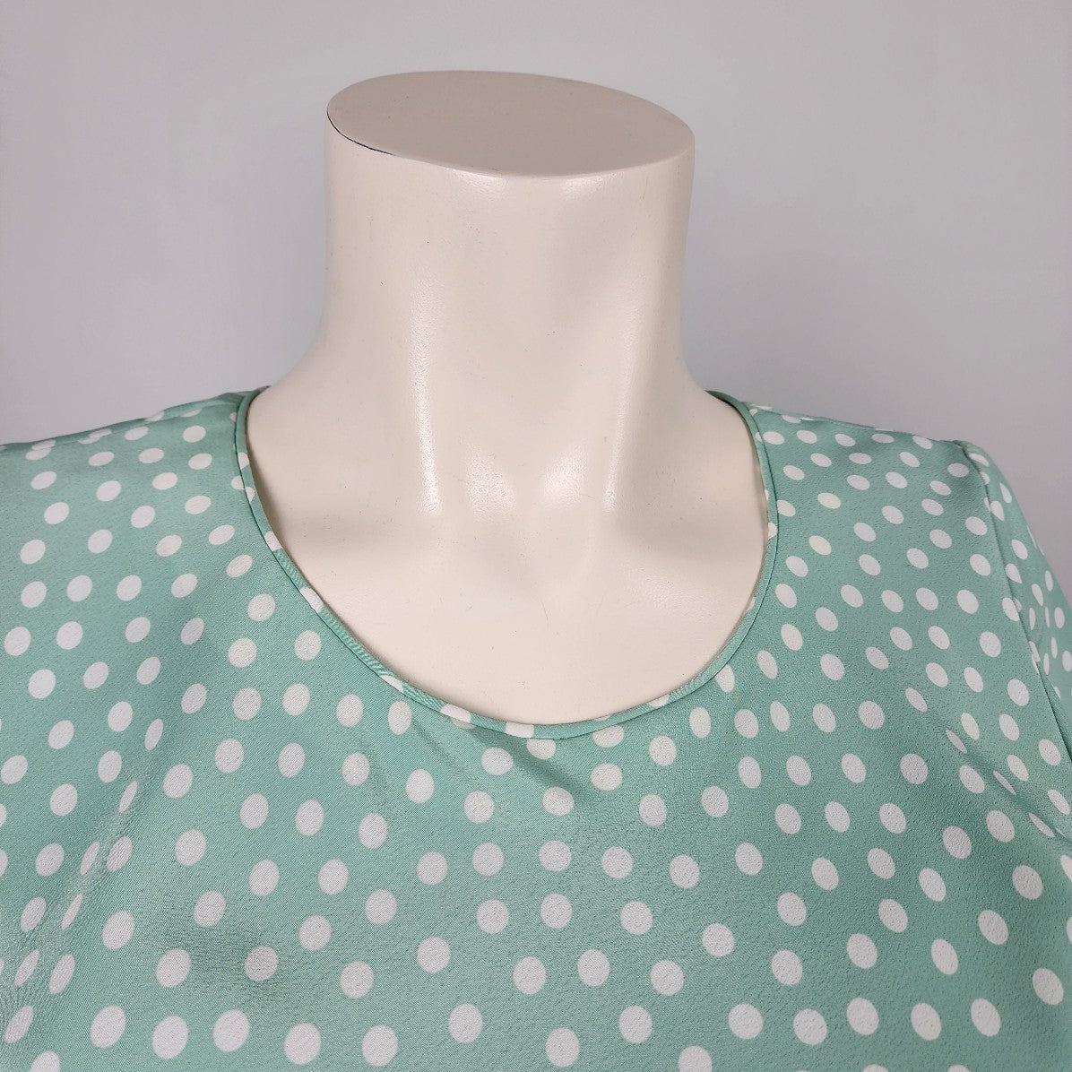 Hampton Dress Co. Mint Green Polka Dress Size 14