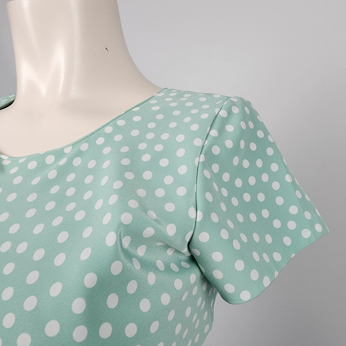 Hampton Dress Co. Mint Green Polka Dress Size 14
