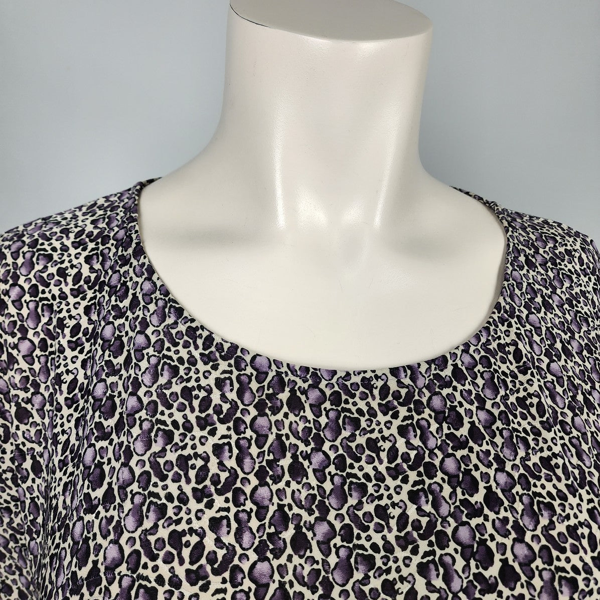 Laura Purple Printed Top Size 3X