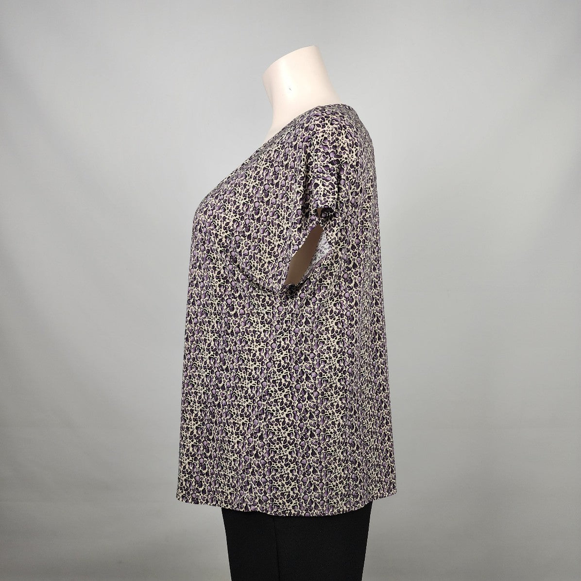 Laura Purple Printed Top Size 3X