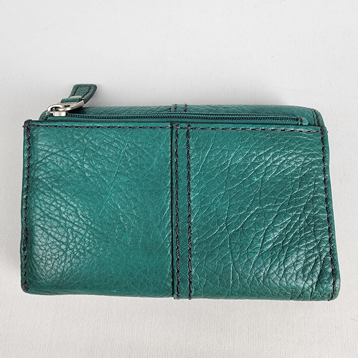 Fossil Green Leather Trifold Wallet