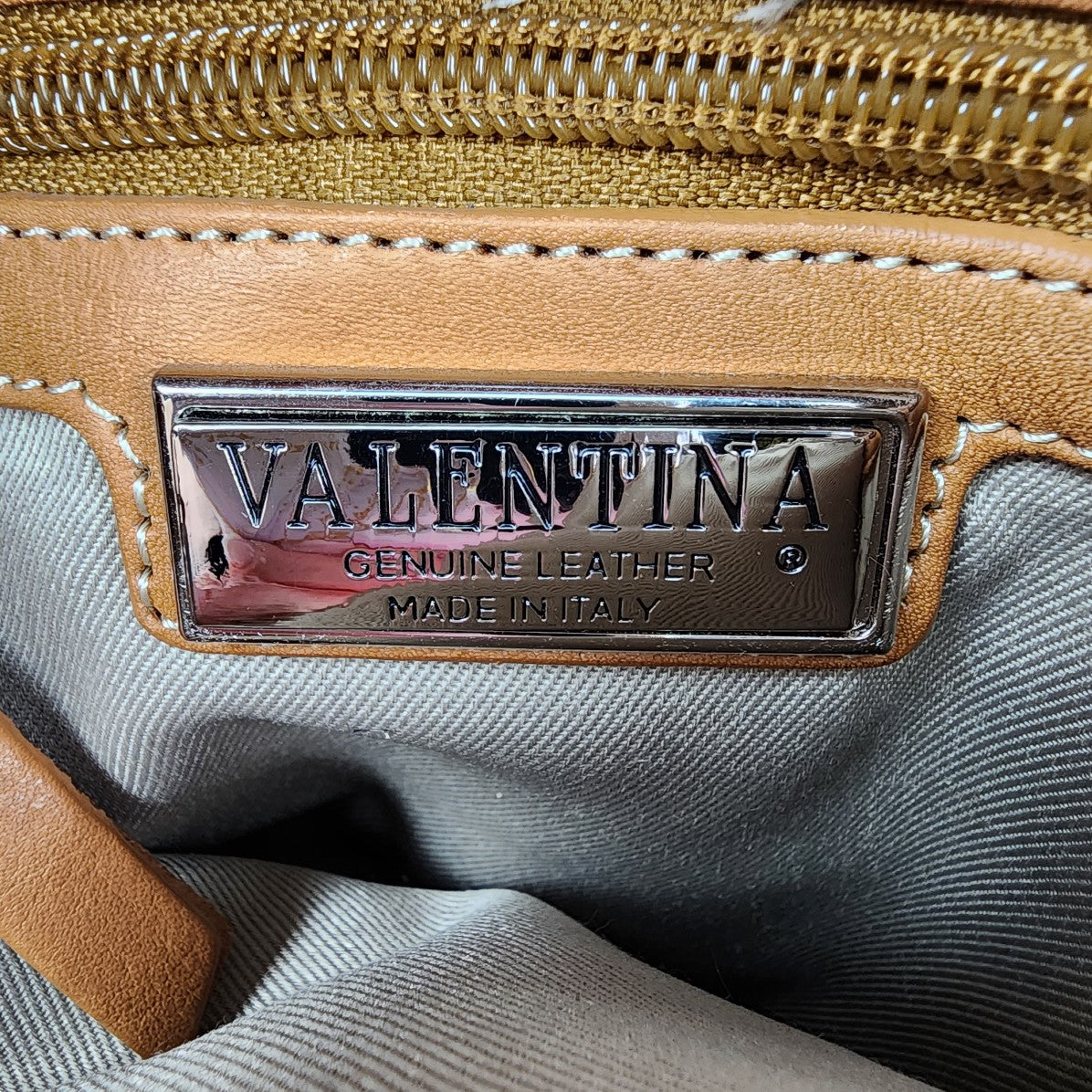 Valentina Pink & Brown Leather Crossbody Purse