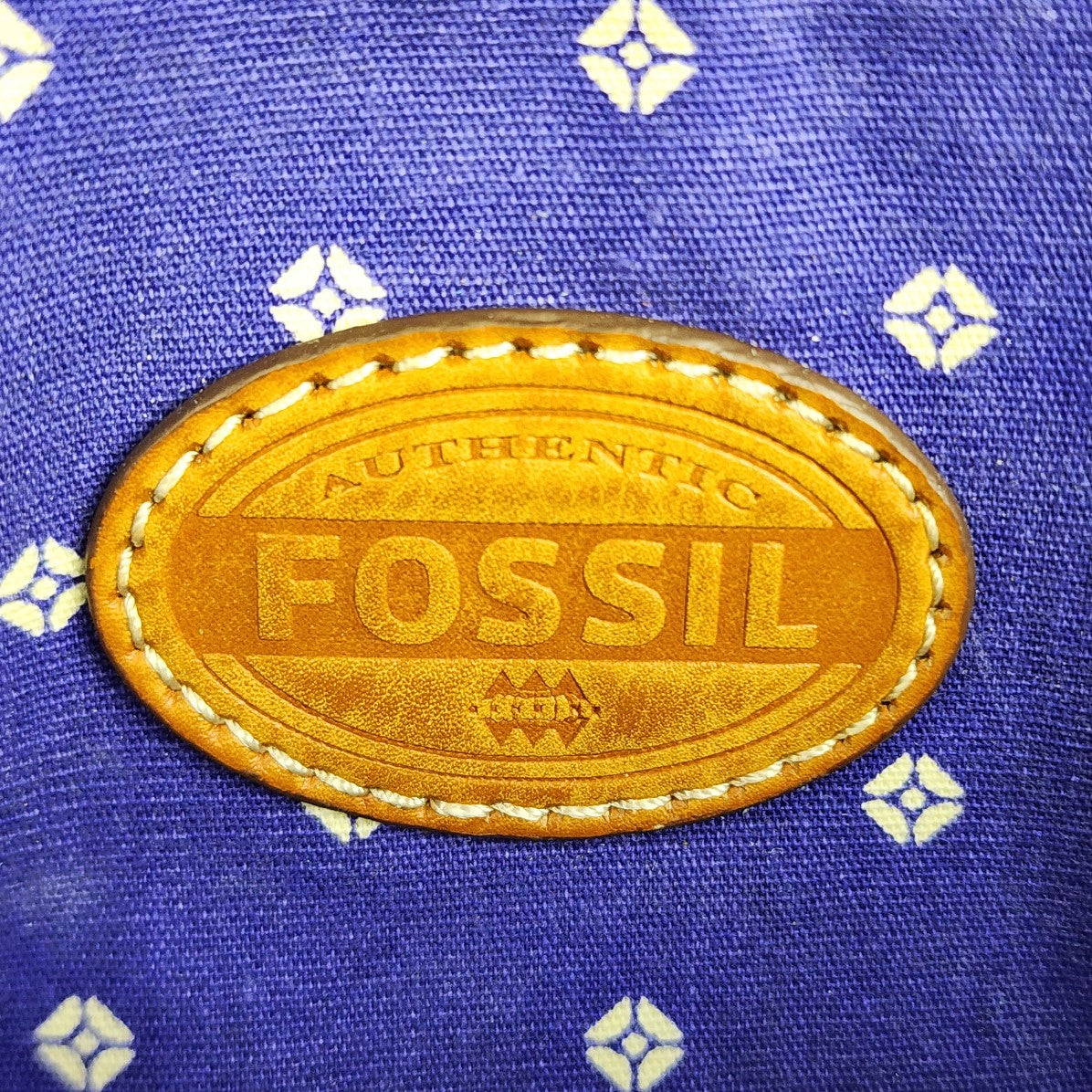 Fossil Brown Tropical Print Crossbody Purse