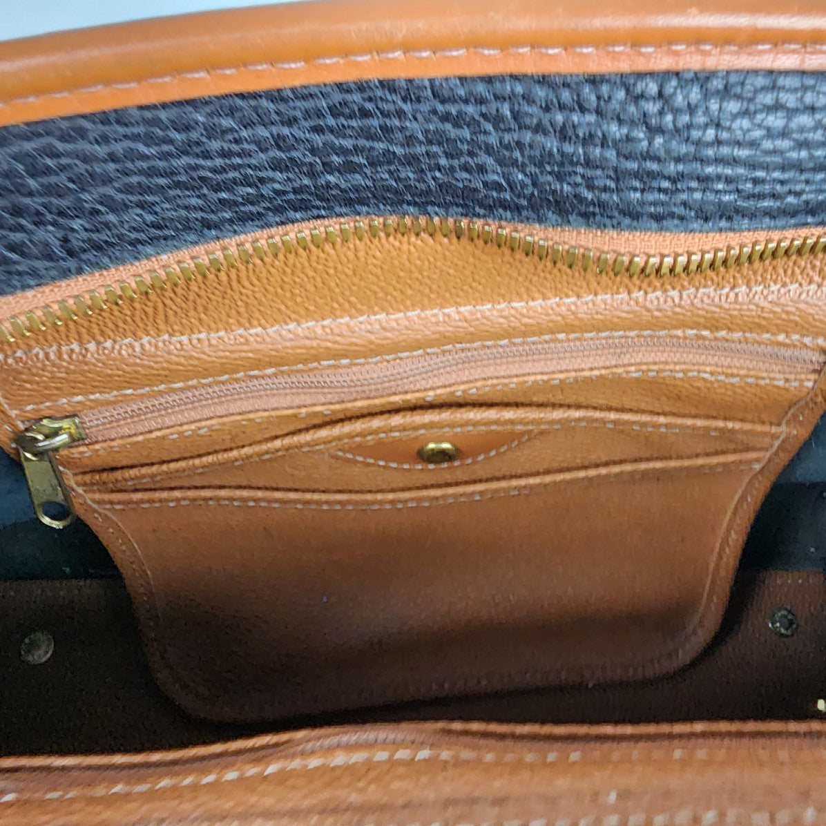 Vintage Dooney & Bourke Black Leather Satchel Purse