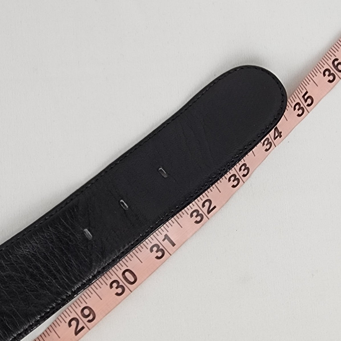 Vintage Salvatore Ferragamo Black Leather Gold Detail Belt Size S