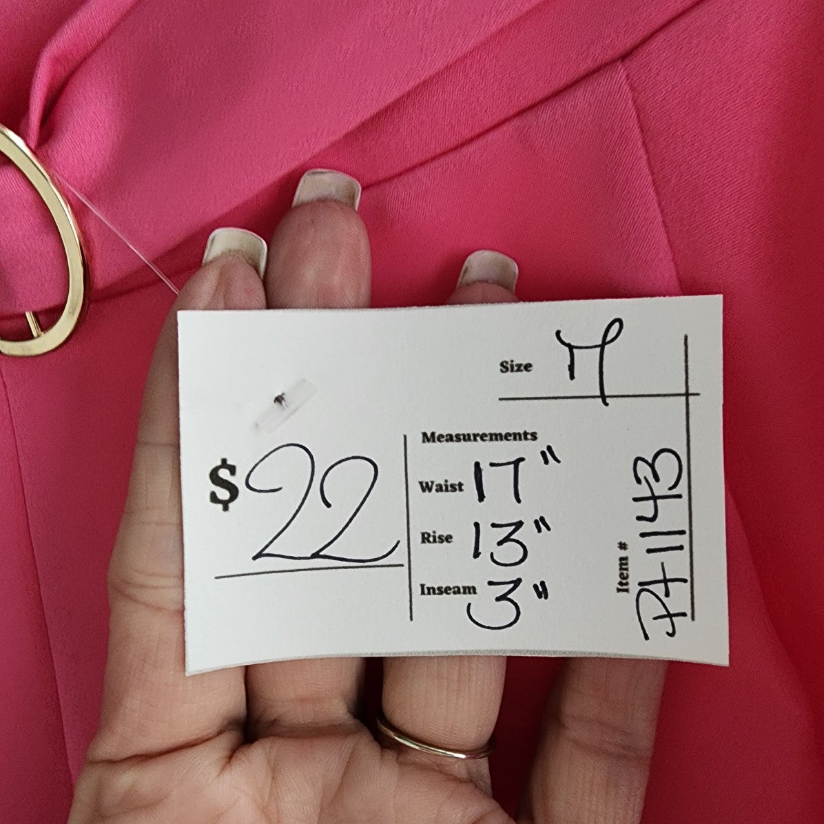 Pink High Waisted Shorts Size M