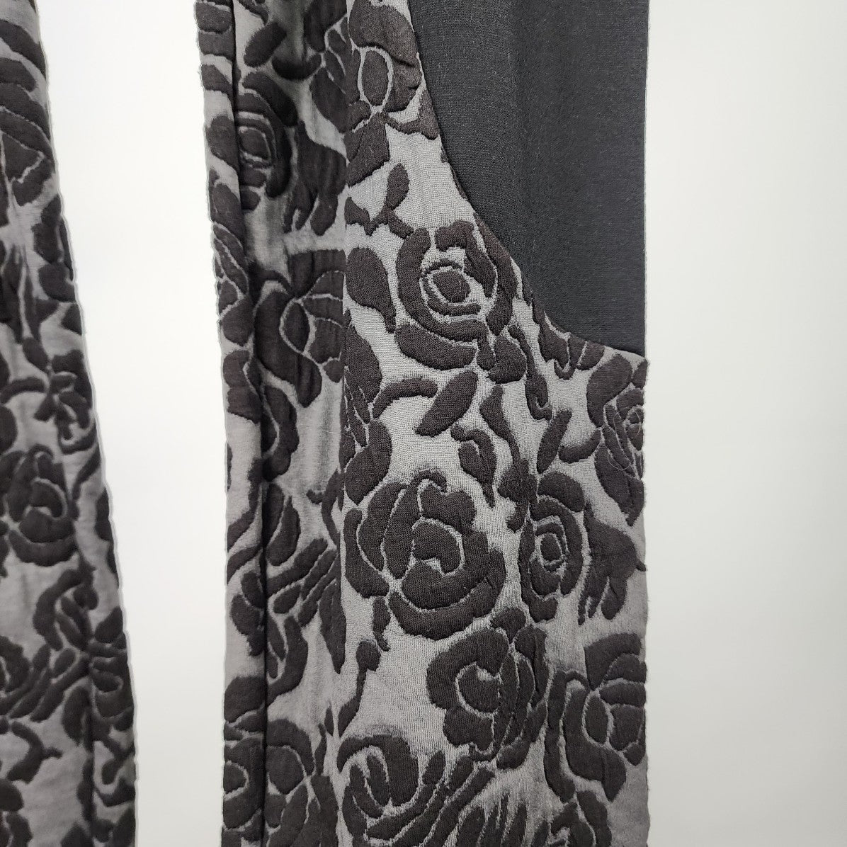 Purna Black Floral Straight Leg Pants Size 20