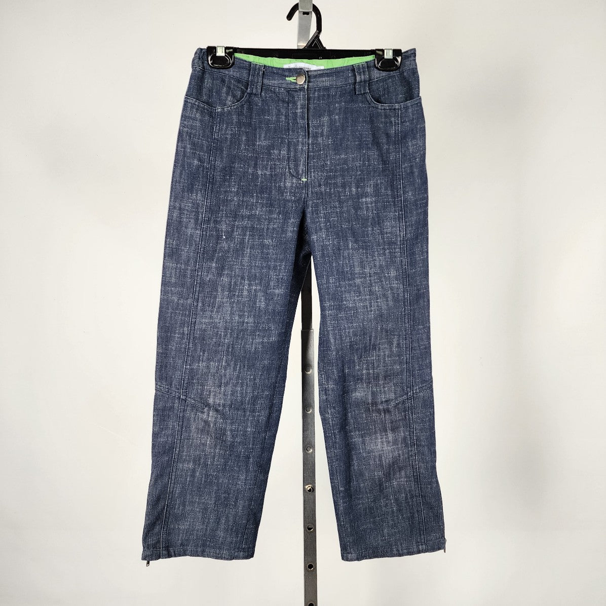 Eric Alexandre Blue Cotton Capri Pants Size 8