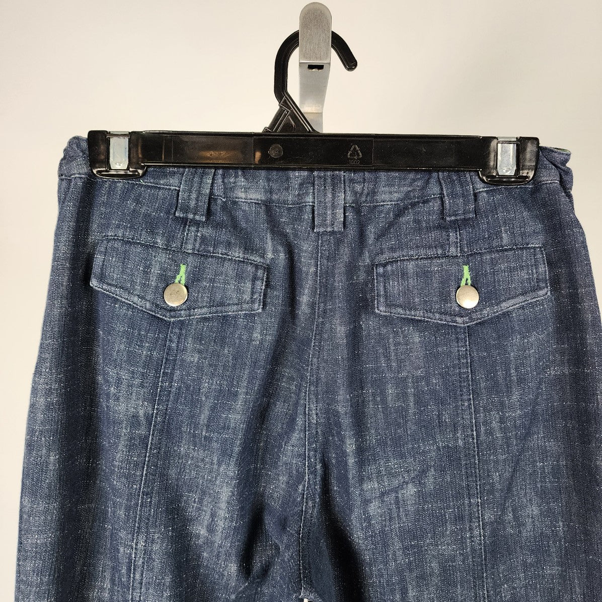 Eric Alexandre Blue Cotton Capri Pants Size 8