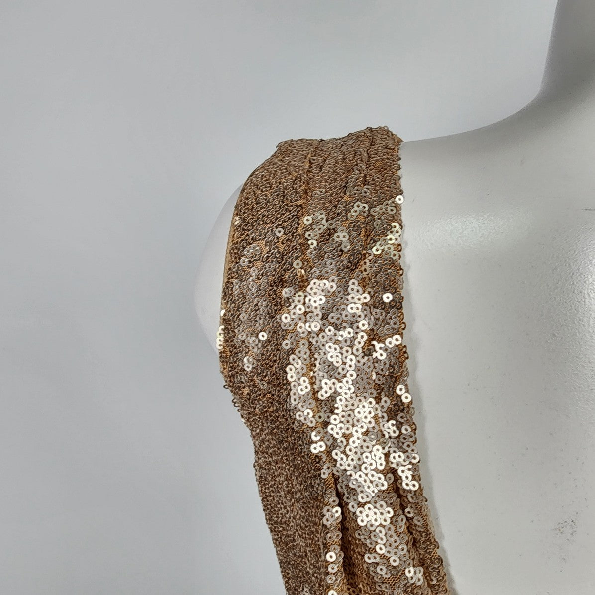 Lulus Gold Sequin Low Back Mermaid Dress Size M-L