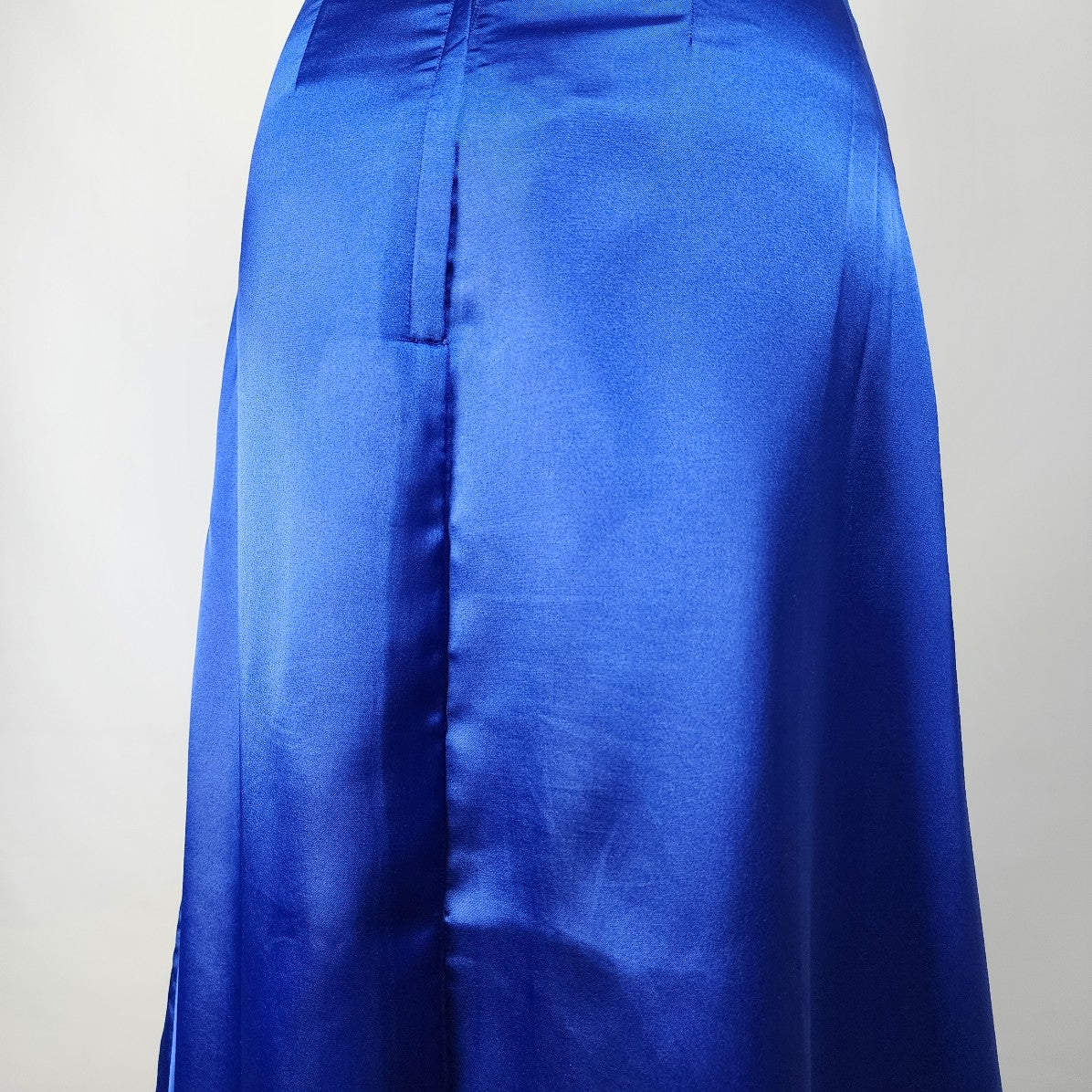 Royal Blue Satin Strapless Bridesmaid Event Gown Size S