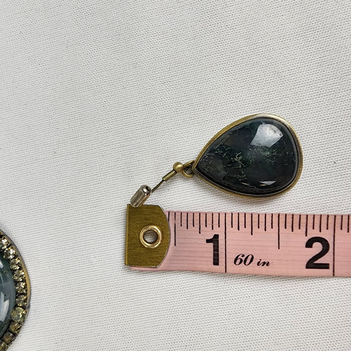 Butler Gold & Black Teardrop Stone Necklace & Hook Earrings Set