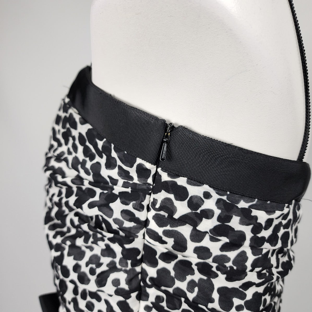 Boutique Moschino Black Cotton Animal Print Dress Size 10
