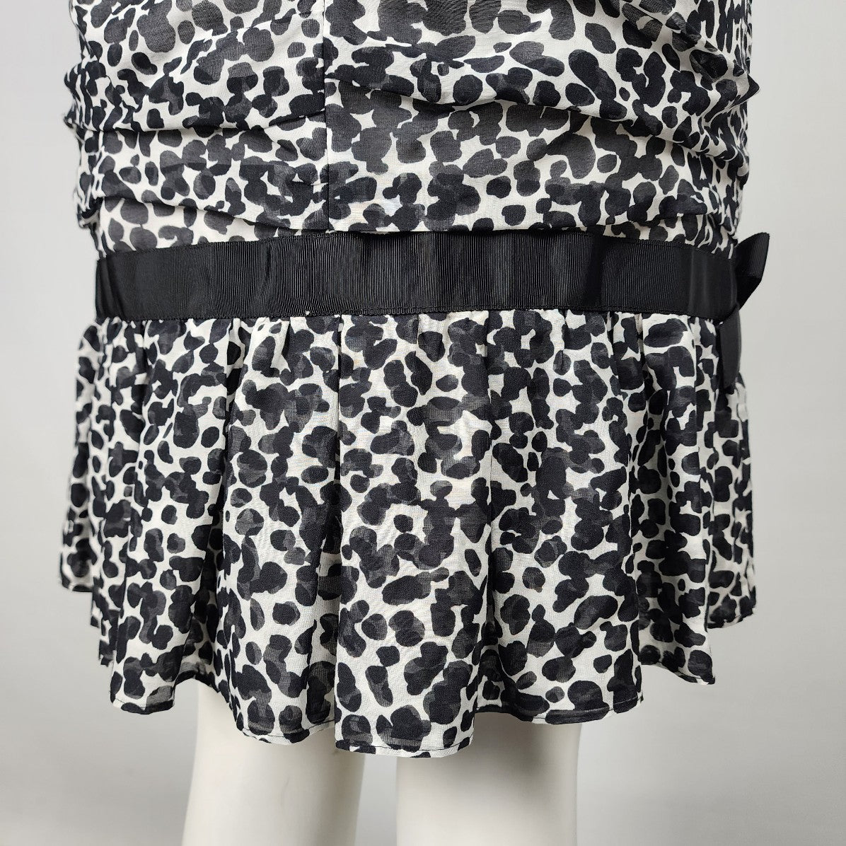 Boutique Moschino Black Cotton Animal Print Dress Size 10