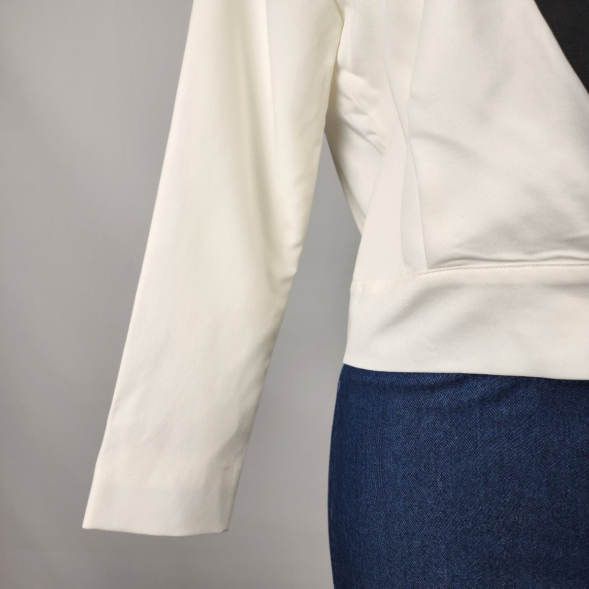 Kate Hewko White & Black Collar Blazer Size S/M