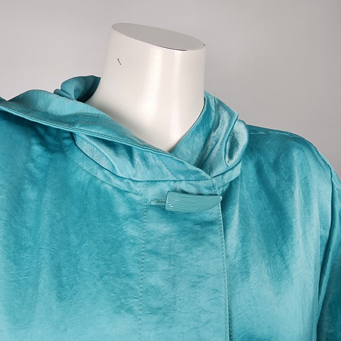 Vintage Lundstorm Laparka Aqua Blue Rain Jacket Coat Size M/L