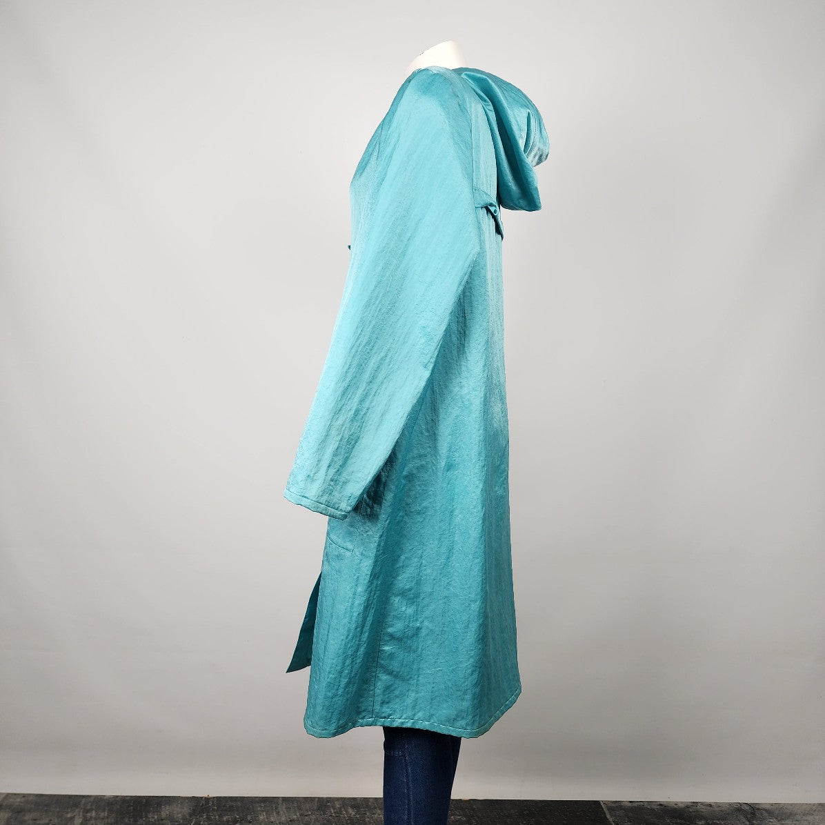 Vintage Lundstorm Laparka Aqua Blue Rain Jacket Coat Size M/L