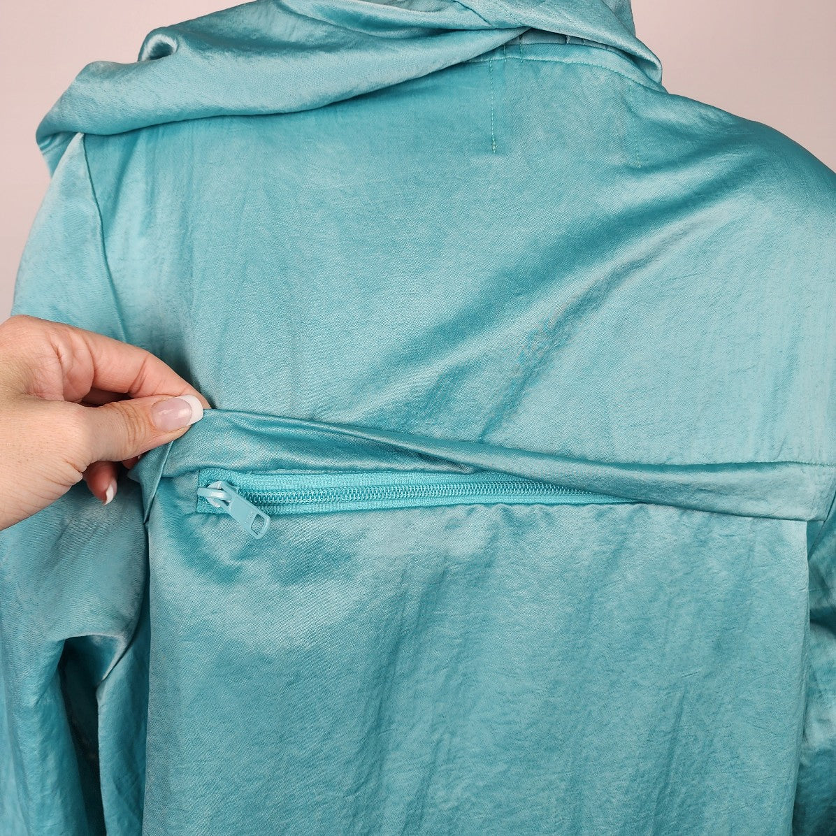 Vintage Lundstorm Laparka Aqua Blue Rain Jacket Coat Size M/L