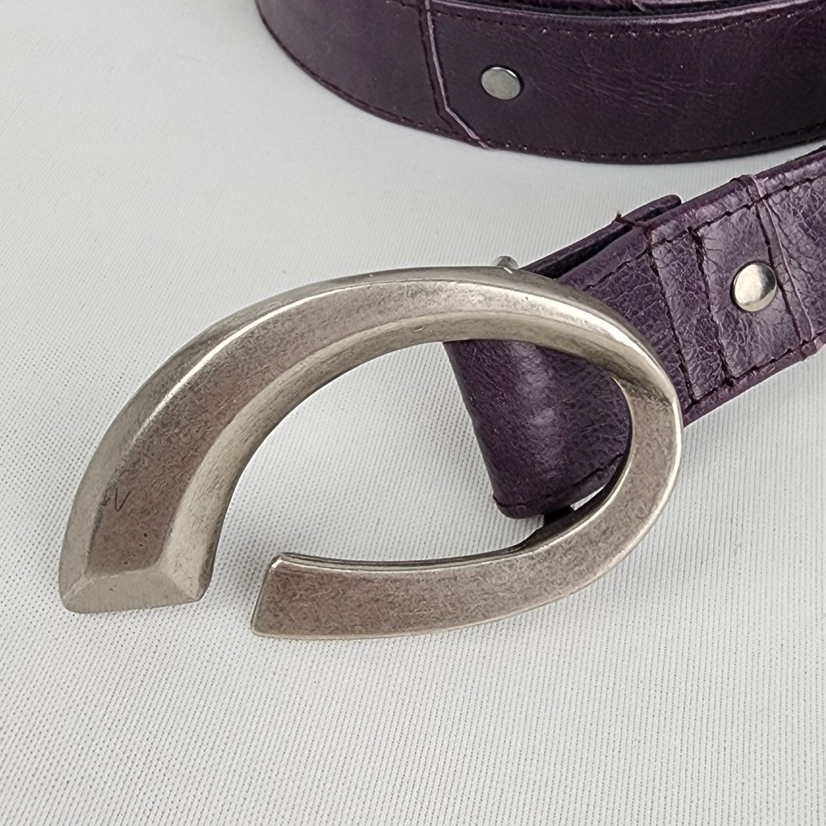 Psylo Purple Leather Multi Wrap Belt Size L