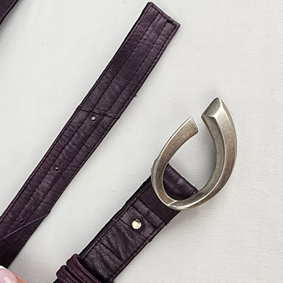Psylo Purple Leather Multi Wrap Belt Size L