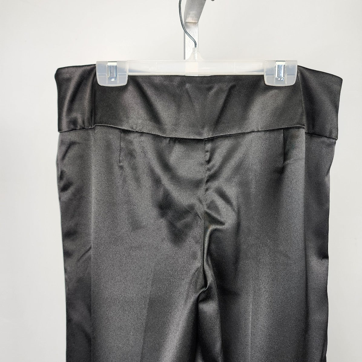 Kensie Black Wide Leg Satin Trouser Pants Size 10