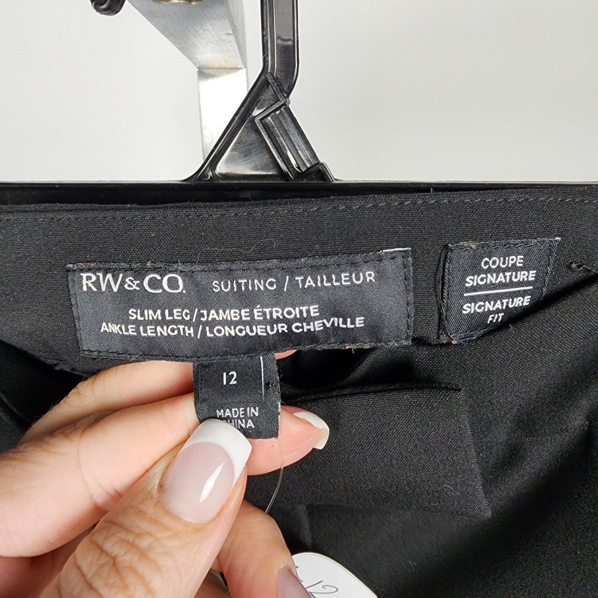 RW&Co Suiting Slim Leg Ankle Length Pants Size 12